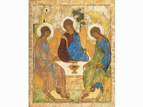 Троица. Икона Андрея Рублева. Начало XIV века